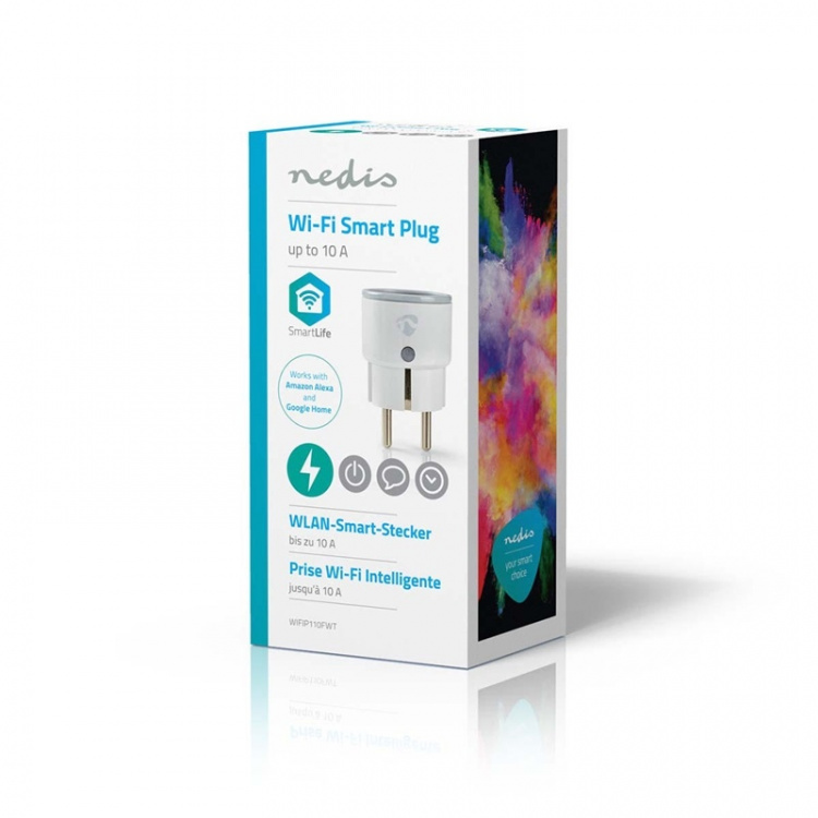 Nedis SmartLife Smart Plug | IP21 | Effektmåler | 2500 W | EU stik / Type F (CEE 7/7) | -10 - 40 °C | Android™ / IOS | Hvid | 1 stk Nedis SmartLife Smart Plug | IP21 | Effektmåler | 2500 W | EU stik / Type F (CEE 7/7) | -10 - 40 °C | Android™ / IOS | Hvid | 1 stk