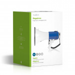 Nedis Megafon | Maksimum rækkevidde: 1500 m | Maksimal volumenkontrol: 120 dB | Aftagelig Mikrofon | Indbygget sirene | Skulder strop | Blå / Hvid