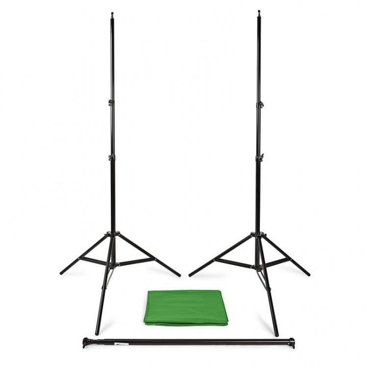 Nedis Fotostudie Baggrund Set | 1,90 x 2,95 m | Rejsetaske inkluderet | Stativer inkluderet | Sort | 1 stk