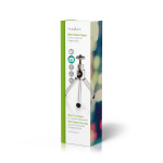 Nedis Stativ | Maksimal belastningskapacitet: 0.8 kg | Minimum arbejdshøjde: 11 cm | Maksimal arbejdshøjde: 14.5 cm | 1 Segment | Kuglehoved | Rejsetaske inkluderet | ABS / Stål | Sølv