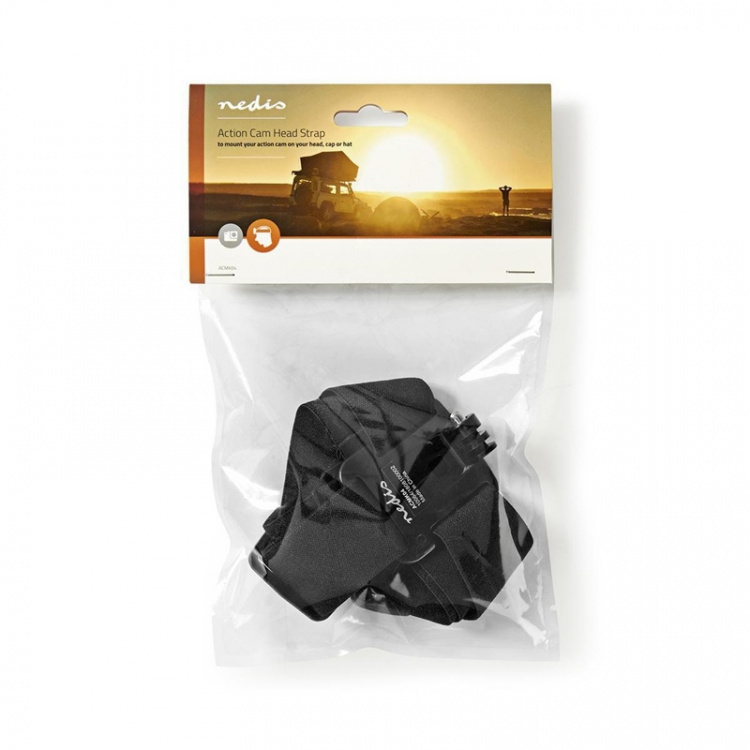 Nedis Action Cam Mount | Hovedstrop | Sort