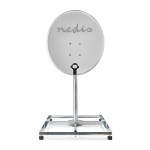 Nedis Satellit Balkon Stand | mast længde: 0.75 m | Maksimal størrelse: 90.0 cm | Bundpladestørrelse: 4 x 30 x 30 cm | Stål | Sølv
