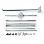 Nedis Satellit Balkon Stand | mast længde: 0.75 m | Maksimal størrelse: 90.0 cm | Bundpladestørrelse: 4 x 30 x 30 cm | Stål | Sølv