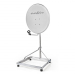 Nedis Satellit Balkon Stand | mast længde: 1.00 m | Maksimal størrelse: 90.0 cm | Bundpladestørrelse: 1 x 50 x 50 cm | Stål | Sølv