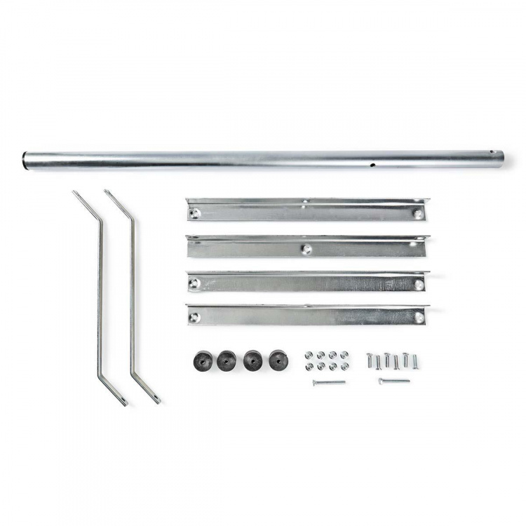 Nedis Satellit Balkon Stand | mast længde: 1.00 m | Maksimal størrelse: 90.0 cm | Bundpladestørrelse: 1 x 50 x 50 cm | Stål | Sølv