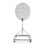 Nedis Satellit Balkon Stand | mast længde: 1.00 m | Maksimal størrelse: 90.0 cm | Bundpladestørrelse: 1 x 50 x 50 cm | Stål | Sølv