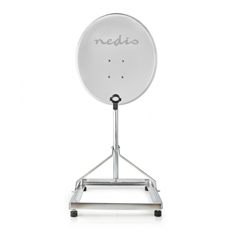 Nedis Satellit Balkon Stand | mast længde: 1.00 m | Maksimal størrelse: 90.0 cm | Bundpladestørrelse: 1 x 50 x 50 cm | Stål | Sølv