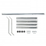 Nedis Satellit Balkon Stand | mast længde: 1.00 m | Maksimal størrelse: 90.0 cm | Bundpladestørrelse: 1 x 50 x 50 cm | Stål | Sølv