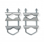 Nedis Satellit Mast Clamp | Diameterområde: 40 - 60 mm | Stål | Sølv