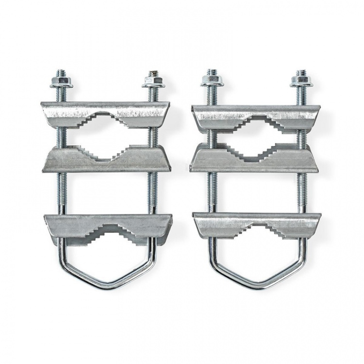 Nedis Satellit Mast Clamp | Diameterområde: 40 - 60 mm | Stål | Sølv