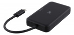 DELTACO USB-C to HDMI/DP/DVI/VGA adapter, 4K, DP Alt Mode, black
