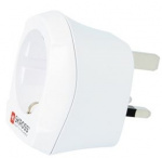 SKROSS Grounded Europe to UK travel adapter, 15A, 110-125V, white