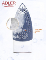 Adler AD 5030 strygejern med 3000W - beige/hvid