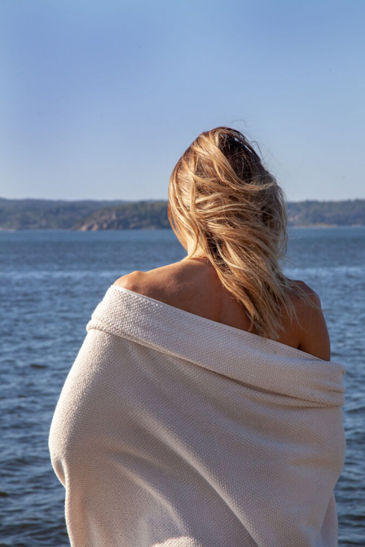 Kosta Linnewäfveri Frotté Bomull/Lin Sand 90X150