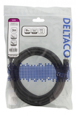 DELTACO DisplayPort kabel, DP 1.4, 7680x4320 i 60Hz, 3m, svart