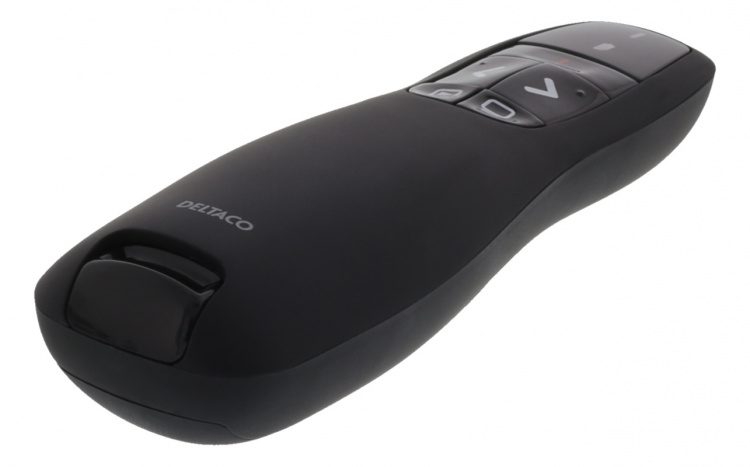 DELTACO trådløs presenter med laserpegepind, plug and play, 15 meters DELTACO trådløs presenter med laserpegepind, plug and play, 15 meters