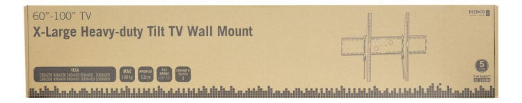 DELTACO Heavy-duty TV Wall mount, 60-100