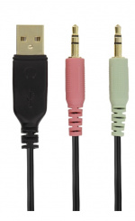 DELTACO GAMING Stereo headset, 2 x 3.5 mm, LED, 2 m cable, black DELTACO GAMING Stereo headset, 2 x 3.5 mm, LED, 2 m cable, black