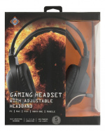 DELTACO GAMING Stereo headset, 2 x 3.5 mm, LED, 2 m cable, black DELTACO GAMING Stereo headset, 2 x 3.5 mm, LED, 2 m cable, black