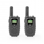 Nedis Walkie-talkie Set | 2 Håndsæt | 8000 m | Antal frekvenskanaler: 8 | PTT / VOX | 150 min | Hovedtelefonudgang | Sort