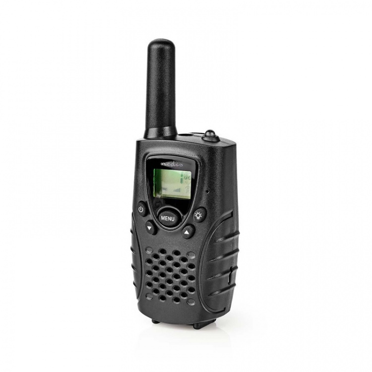 Nedis Walkie-talkie Set | 2 Håndsæt | 8000 m | Antal frekvenskanaler: 8 | PTT / VOX | 150 min | Hovedtelefonudgang | Sort
