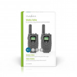 Nedis Walkie-talkie Set | 2 Håndsæt | 8000 m | Antal frekvenskanaler: 8 | PTT / VOX | 150 min | Hovedtelefonudgang | Sort