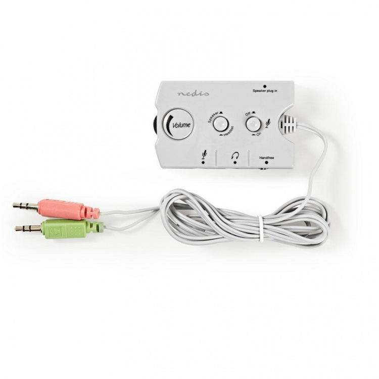 Nedis Audio omskifter | Indgang til lyd- / video- / dataforbindelser: 2x 3.5 mm Male | Audio / video / dataforbindelser output: 2.5 mm Female / 3x 3.5 mm Female | Funktionsstyring: Manual | Antal knapper: 3