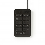 Nedis Wired Keyboard | USB-A | Kontor | Enhånds | Numerisk | Numerisk tastatur