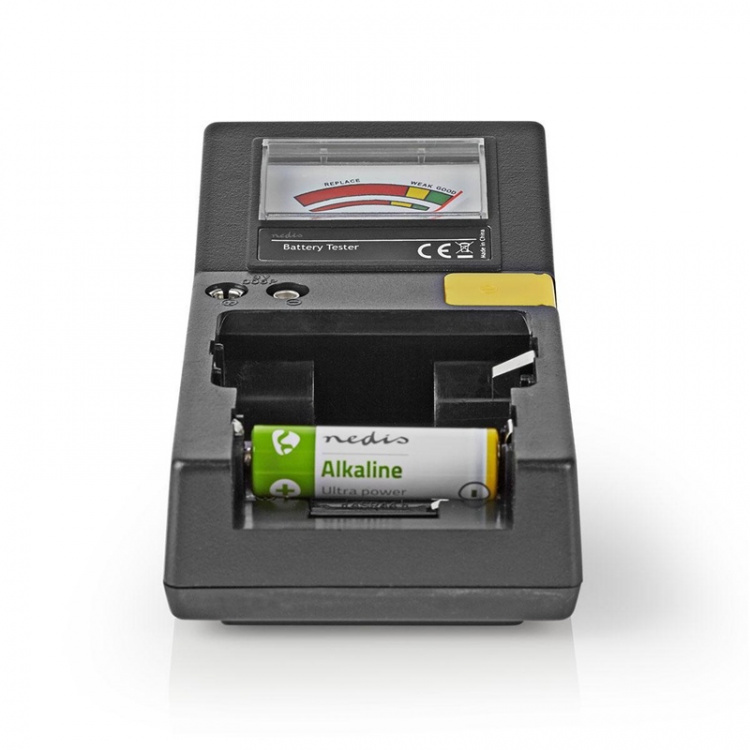 Nedis Batteri Tester | 9V - AA - AAA - Button Cell - C - D | Sort