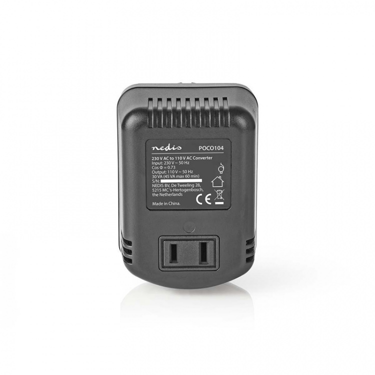 Nedis Power Converter | Strømforsyning | 230 V AC 50 Hz | 30 W | EU stik | Sort