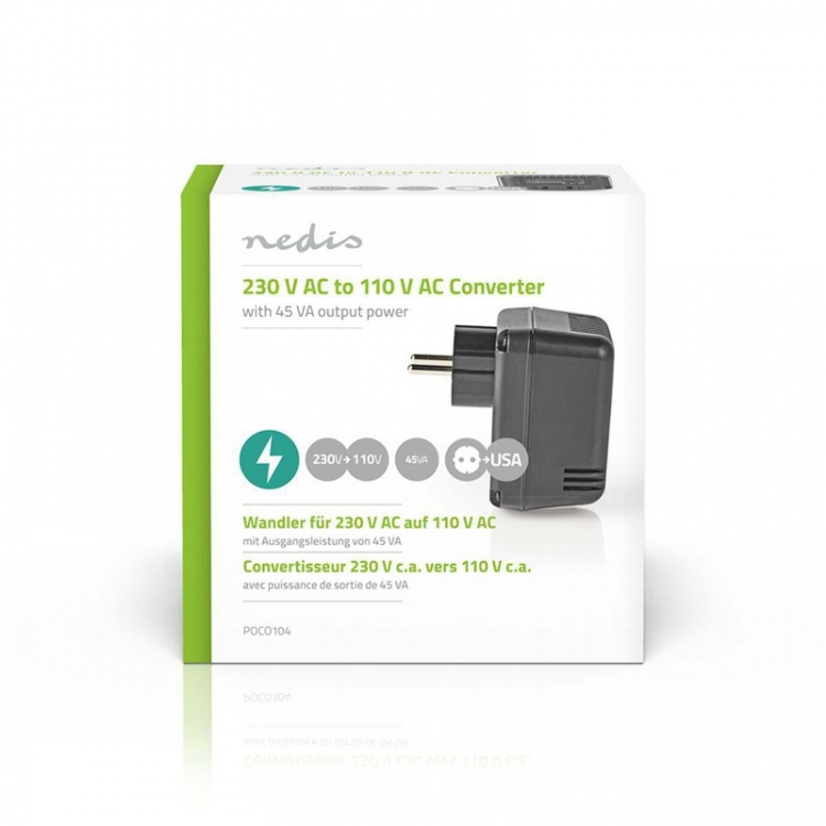 Nedis Power Converter | Strømforsyning | 230 V AC 50 Hz | 30 W | EU stik | Sort