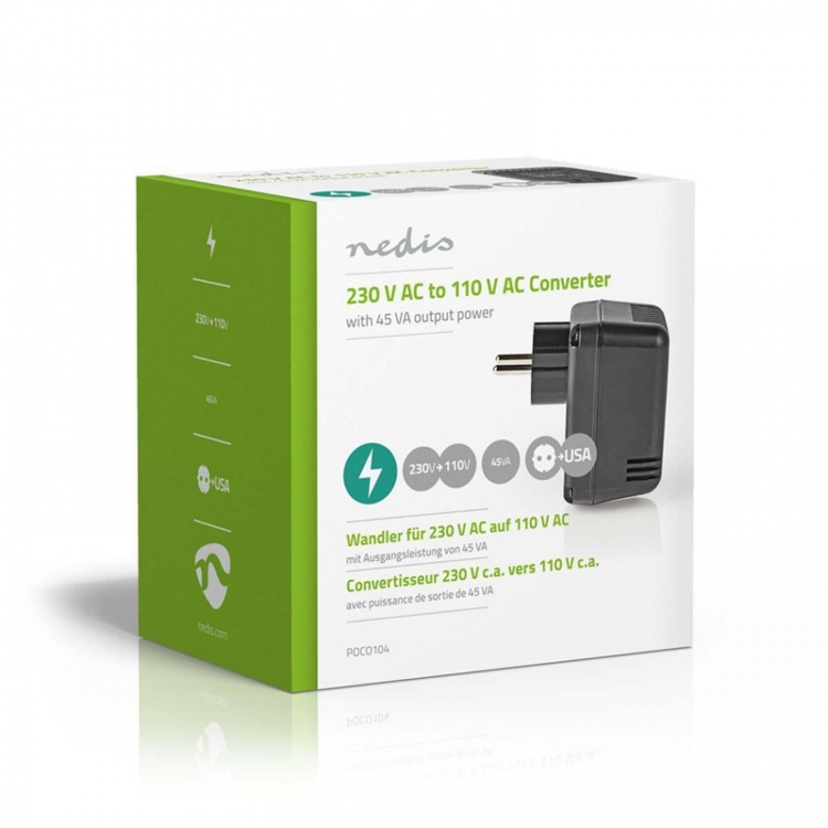 Nedis Power Converter | Strømforsyning | 230 V AC 50 Hz | 30 W | EU stik | Sort