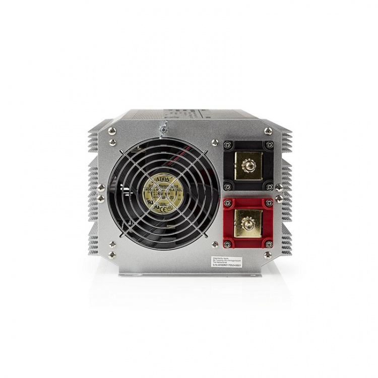 Nedis Power Inverter Modificeret sinus | Indgangsspænding: 12 V DC | Enhedens strømudgangsforbindelse: Type F (CEE 7/3) | 230 V AC 50 Hz | 4000 W | Peak-effekt: 8000 W | Skrueterminal | Sølv