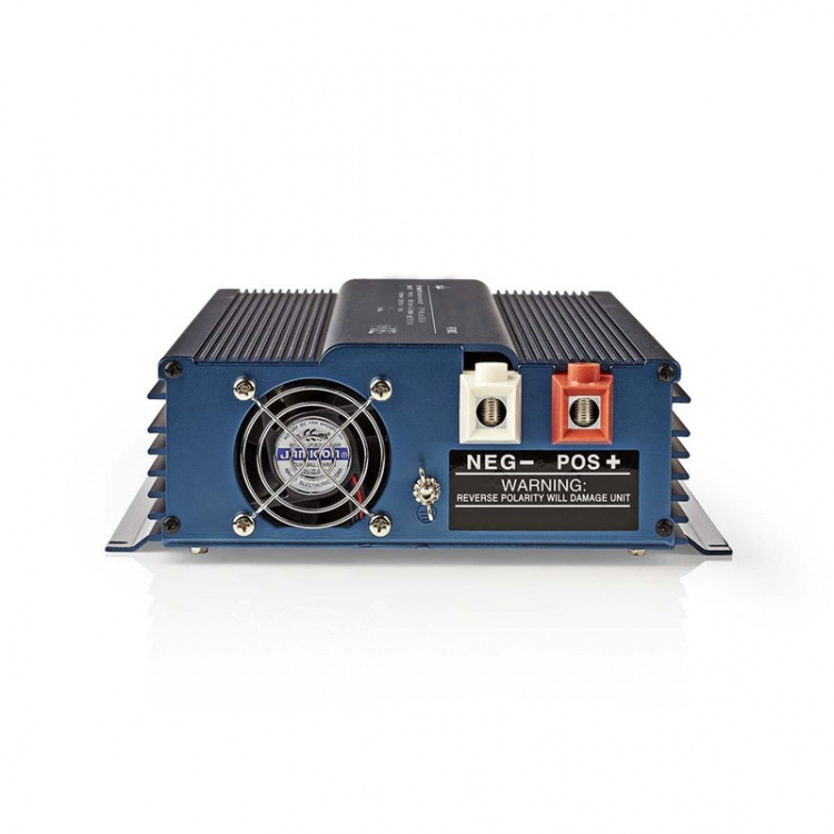 Nedis Vekselretter med Ren Sinusbølge | Indgangsspænding: 12 V DC | Enhedens strømudgangsforbindelse: Type F (CEE 7/3) | 230 V AC 50 Hz | 1000 W | Peak-effekt: 2000 W | Skrueterminal | Ren Sinuskurve | Sikring | Blå