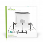 Nedis Fotostudie Kit | 400 lm | Sammenfoldelig | Baggrunde inkluderet | Rejsetaske inkluderet | Sort