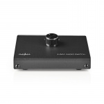 Analog lyd switch | 4-Port port(s) | Tilslutninger indgang: 1x 3.5 mm / 3x (2x RCA Hun) | Tilslutninger udgang: 1x (2x RCA Female) | Manual | Metal | Sort