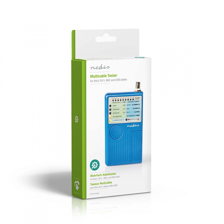 Nedis LAN Måleinstrument | Kabel | 180 m | LED indikator | Batteri