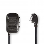 Nedis SCART Switchbox | SCART Han | 3x SCART Hun | Nikkelplateret | Maksimal opløsning: 1024x576 | 0.50 m | Runde | PVC | Sort | Konvolut