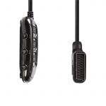 Nedis SCART Switchbox | SCART Han | 3x SCART Hun | Nikkelplateret | Maksimal opløsning: 1024x576 | 0.50 m | Runde | PVC | Sort | Konvolut