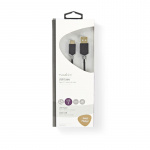 Nedis USB-kabel | USB 2.0 | USB-A Han | USB-C™ Han | 60 W | 480 Mbps | Guldplateret | 1.00 m | Runde | PVC | Antracit | Window Box