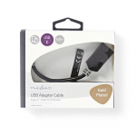 Nedis USB-C™ Adapter | USB 3.2 Gen 1 | USB-C™ Han | USB-A Hun | 5 Gbps | 0.15 m | Runde | Nikkelplateret | PVC | Antracit | Box