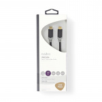 Nedis USB-kabel | USB 3.2 Gen 1 | USB-C™ Han | USB-C™ Han | 60 W | 4K@60Hz | 5 Gbps | Nikkelplateret | 1.00 m | Runde | PVC | Antracit | Window Box