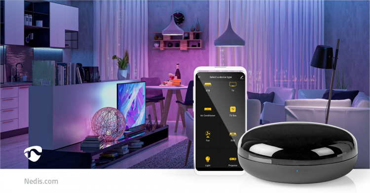 Nedis SmartLife IR Fjernbetjening | Universal | Signalområde: 5 m | 38 KHz | USB Drevet | Android™ / IOS | Sort Nedis SmartLife IR Fjernbetjening | Universal | Signalområde: 5 m | 38 KHz | USB Drevet | Android™ / IOS | Sort