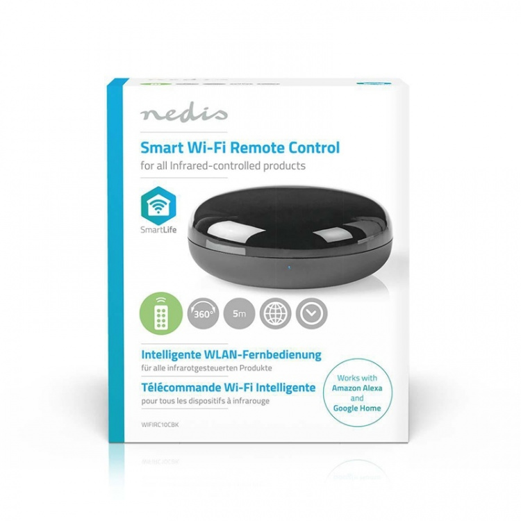 Nedis SmartLife IR Fjernbetjening | Universal | Signalområde: 5 m | 38 KHz | USB Drevet | Android™ / IOS | Sort Nedis SmartLife IR Fjernbetjening | Universal | Signalområde: 5 m | 38 KHz | USB Drevet | Android™ / IOS | Sort