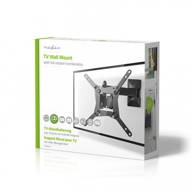 Nedis Fuld Motion TV Vægbeslag | 10 - 32 