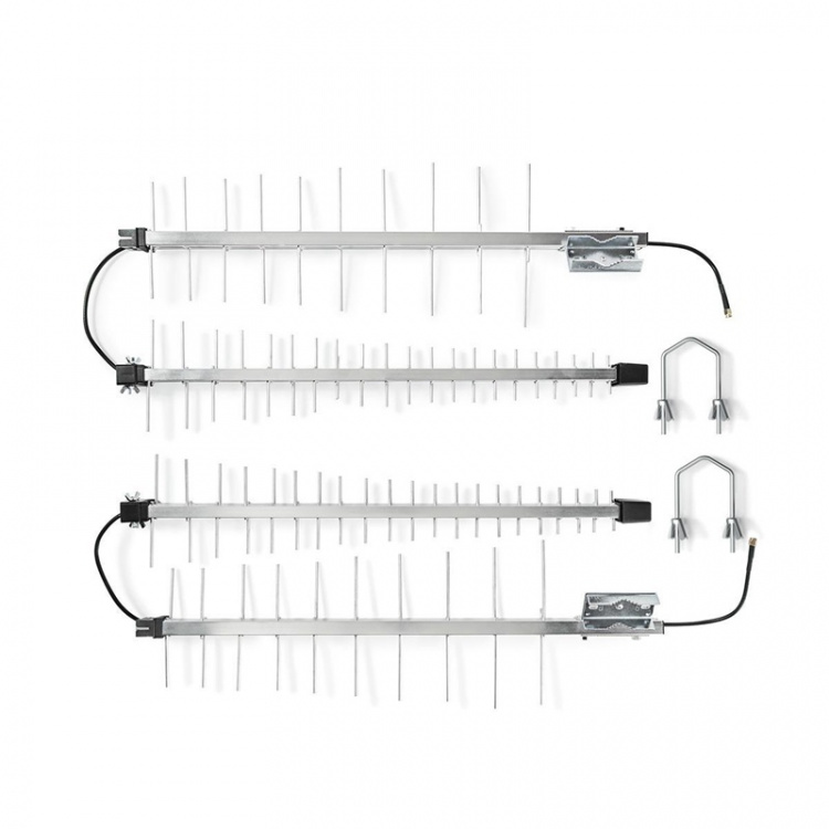Nedis 4G / 3G antenne | 5G | Udendørs | 698 - 3800 MHz | Forstærkning: 15 dB | 0.30 m | Sølv
