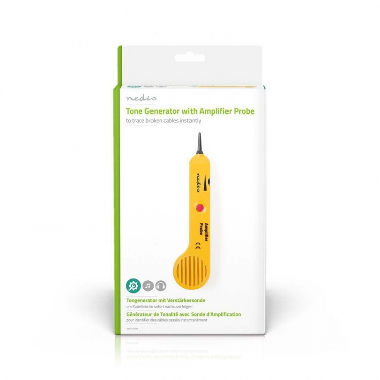 Nedis PC and Multimedia Kabel Tester | Tone generator | LED indikator | Hovedtelefon tilslutning | Batteri