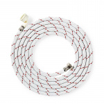 Nedis Nylon Indløbsslange | 1/2\'\' | 3/4\'\' | 10 Bar | 90 °C | 4.00 m | Ansøgning: Tallerken / Vaskemaskine | Nylon | Hvid / Rød