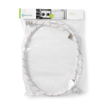 Nedis Nylon Indløbsslange | 3/4\'\' | 3/4\'\' | 10 Bar | 90 °C | 1.50 m | Ansøgning: Tallerken / Vaskemaskine | Nylon | Hvid / Rød