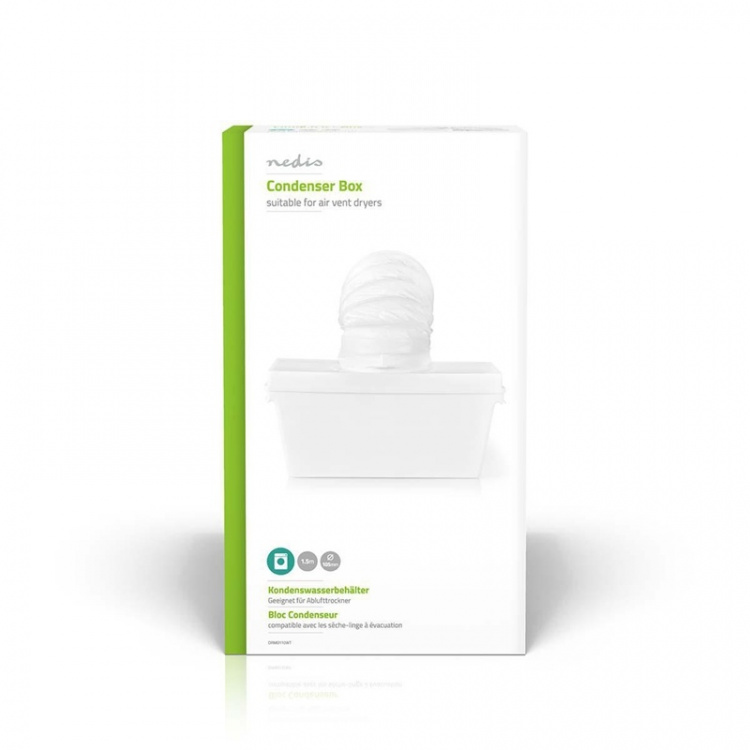 Nedis Indendørs Kondensator Box | Egnet: Tumble Dryers | 5 l | 1.5 m | 105 mm | Hvid